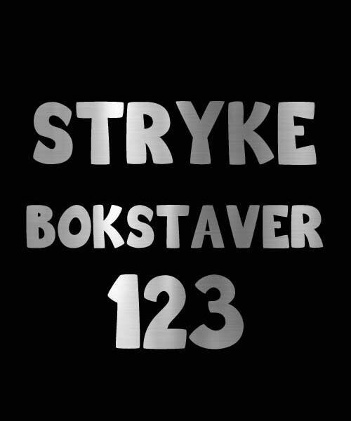 Strykebokstaver fun sølv