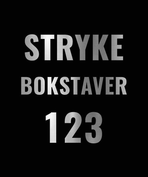 Strykebokstaver trix sølv