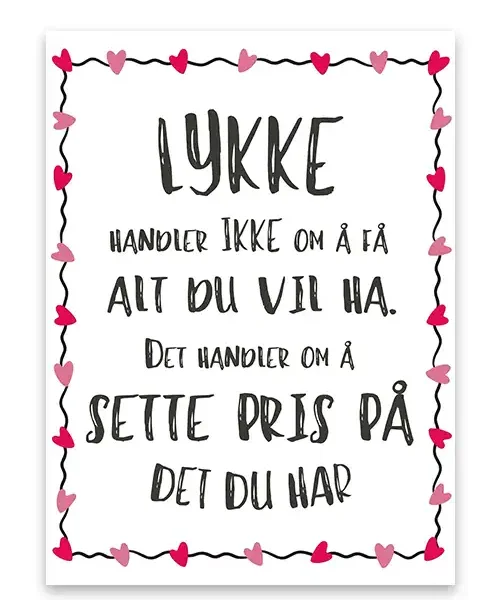 Skilt Lykke handler ikke om