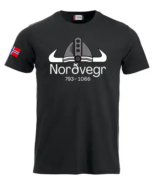 T-skjorte Norge viking flagg